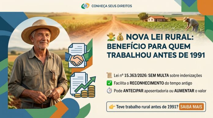 Nova lei muda regra e beneficia quem trabalhou no campo antes de 1991